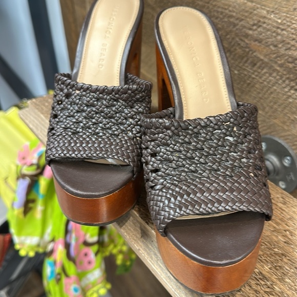 Veronica Beard Guadalupe Platform Sandal - Expresso Size 6 - Picture 5 of 7